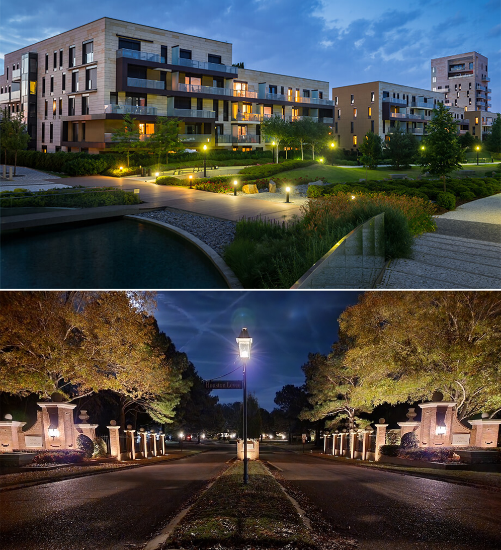 2HOA Entrance landscape lighting